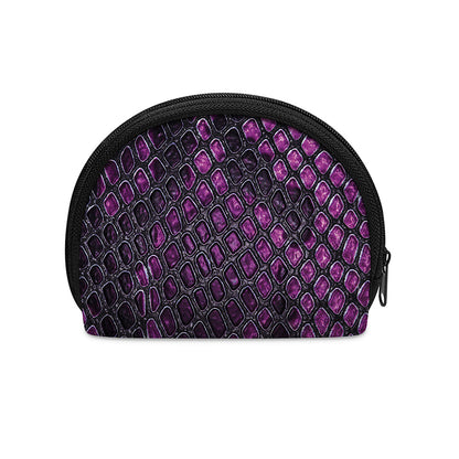 Purple Snakeskin Print Coin Purse