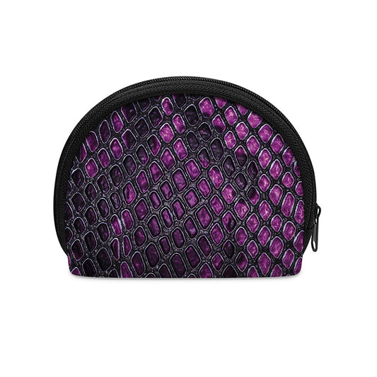 Purple Snakeskin Print Coin Purse