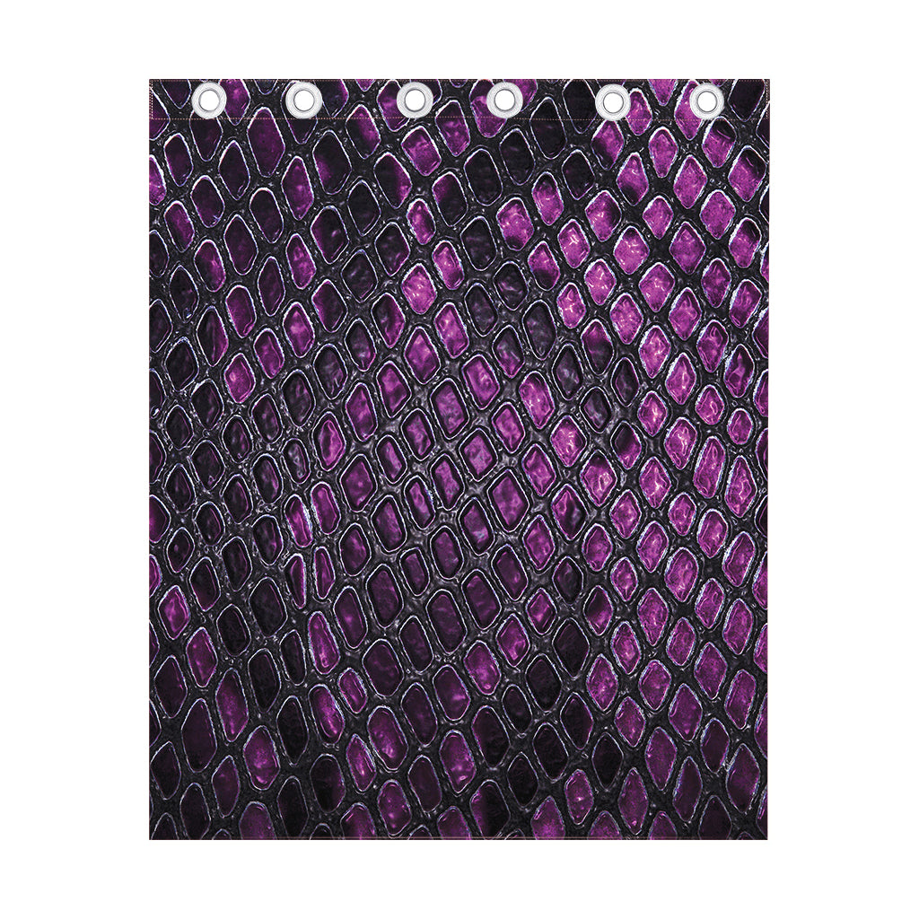 Purple Snakeskin Print Curtain