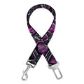 Purple Snakeskin Print Dog Seat Belt