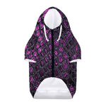 Purple Snakeskin Print Dog Zip Up Hoodie