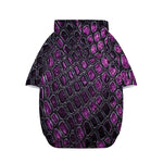 Purple Snakeskin Print Dog Zip Up Hoodie