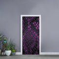 Purple Snakeskin Print Door Sticker
