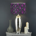 Purple Snakeskin Print Drum Lamp Shade