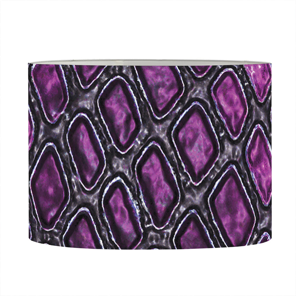 Purple Snakeskin Print Drum Lamp Shade