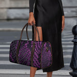 Purple Snakeskin Print Duffle Bag