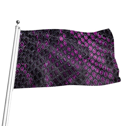 Purple Snakeskin Print Flag