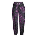 Purple Snakeskin Print Fleece Lined Knit Pants