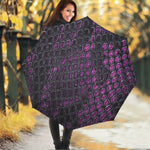Purple Snakeskin Print Foldable Umbrella