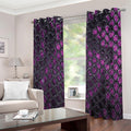 Purple Snakeskin Print Grommet Curtains