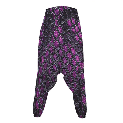 Purple Snakeskin Print Hammer Pants