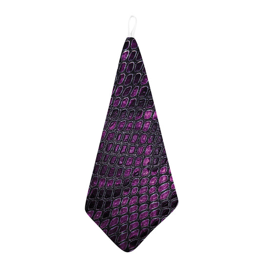 Purple Snakeskin Print Hand Towel