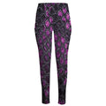 Purple Snakeskin Print High-Waisted Pocket Leggings