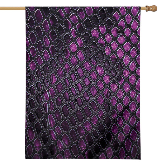 Purple Snakeskin Print House Flag