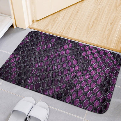 Purple Snakeskin Print Indoor Door Mat