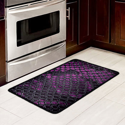 Purple Snakeskin Print Kitchen Mat
