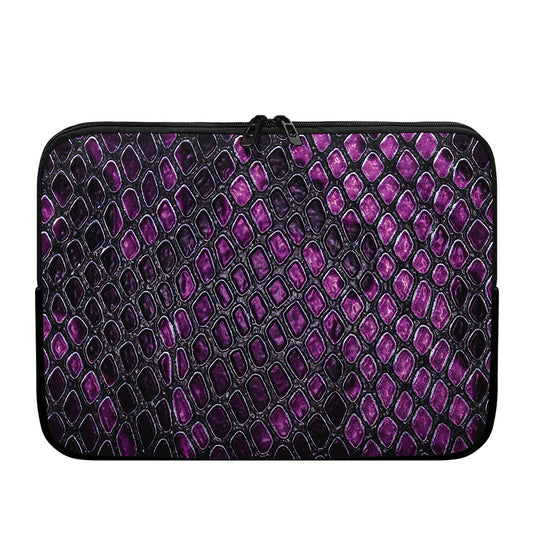 Purple Snakeskin Print Laptop Sleeve