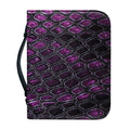 Purple Snakeskin Print Leather Bible Cover