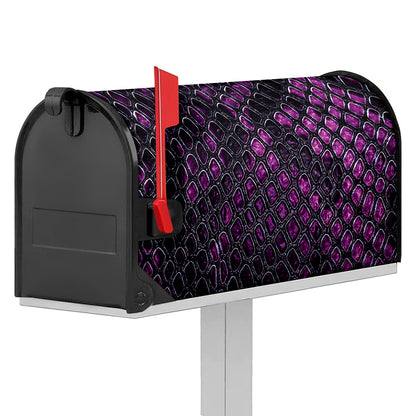 Purple Snakeskin Print Mailbox Cover