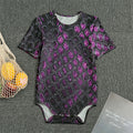 Purple Snakeskin Print Men's Bodysuit