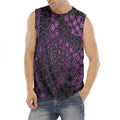 Purple Snakeskin Print Men's Fitness Tank Top