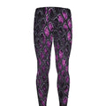 Purple Snakeskin Print Men's Leggings