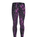 Purple Snakeskin Print Men's leggings