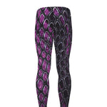Purple Snakeskin Print Men's leggings