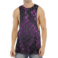 Purple Snakeskin Print Men's Muscle Tank Top