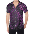 Purple Snakeskin Print Men's Shirt