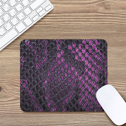 Purple Snakeskin Print Mouse Pad
