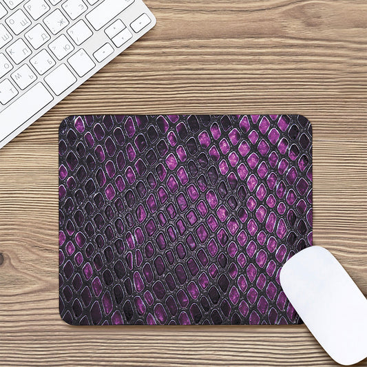 Purple Snakeskin Print Mouse Pad