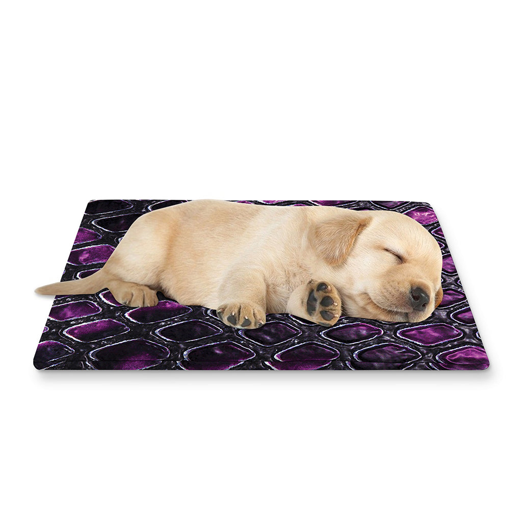 Purple Snakeskin Print Pet Cooling Mat Cover