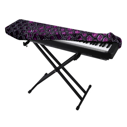Purple Snakeskin Print Piano Keyboard Cover