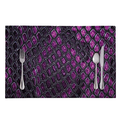 Purple Snakeskin Print Placemat