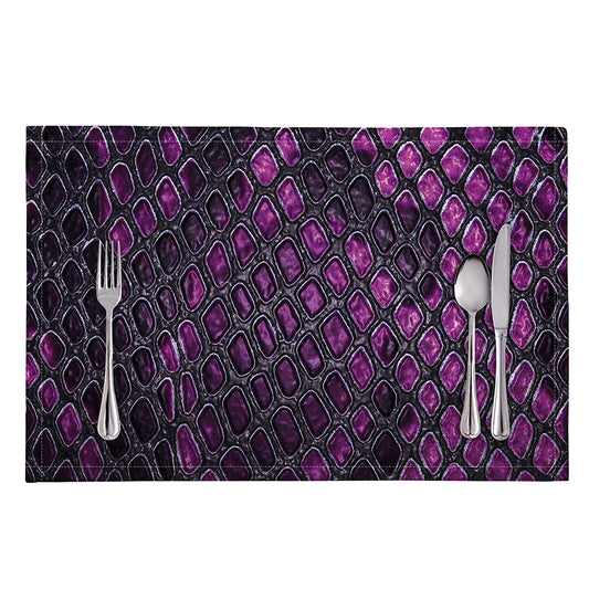 Purple Snakeskin Print Placemat