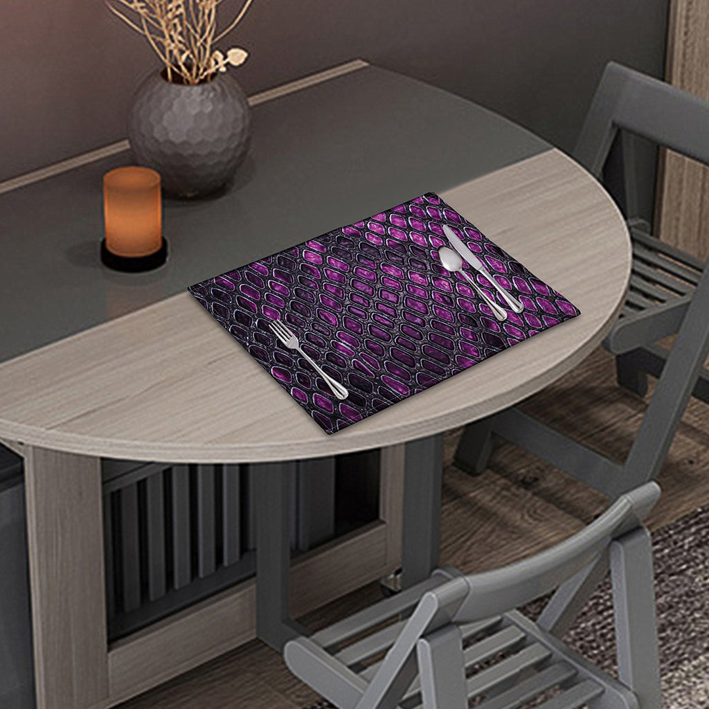 Purple Snakeskin Print Placemat