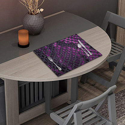 Purple Snakeskin Print Placemat