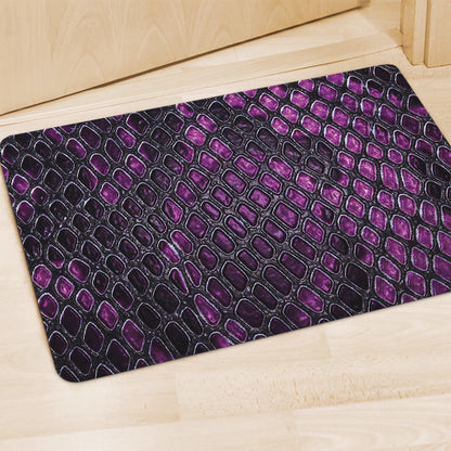 Purple Snakeskin Print Polyester Doormat