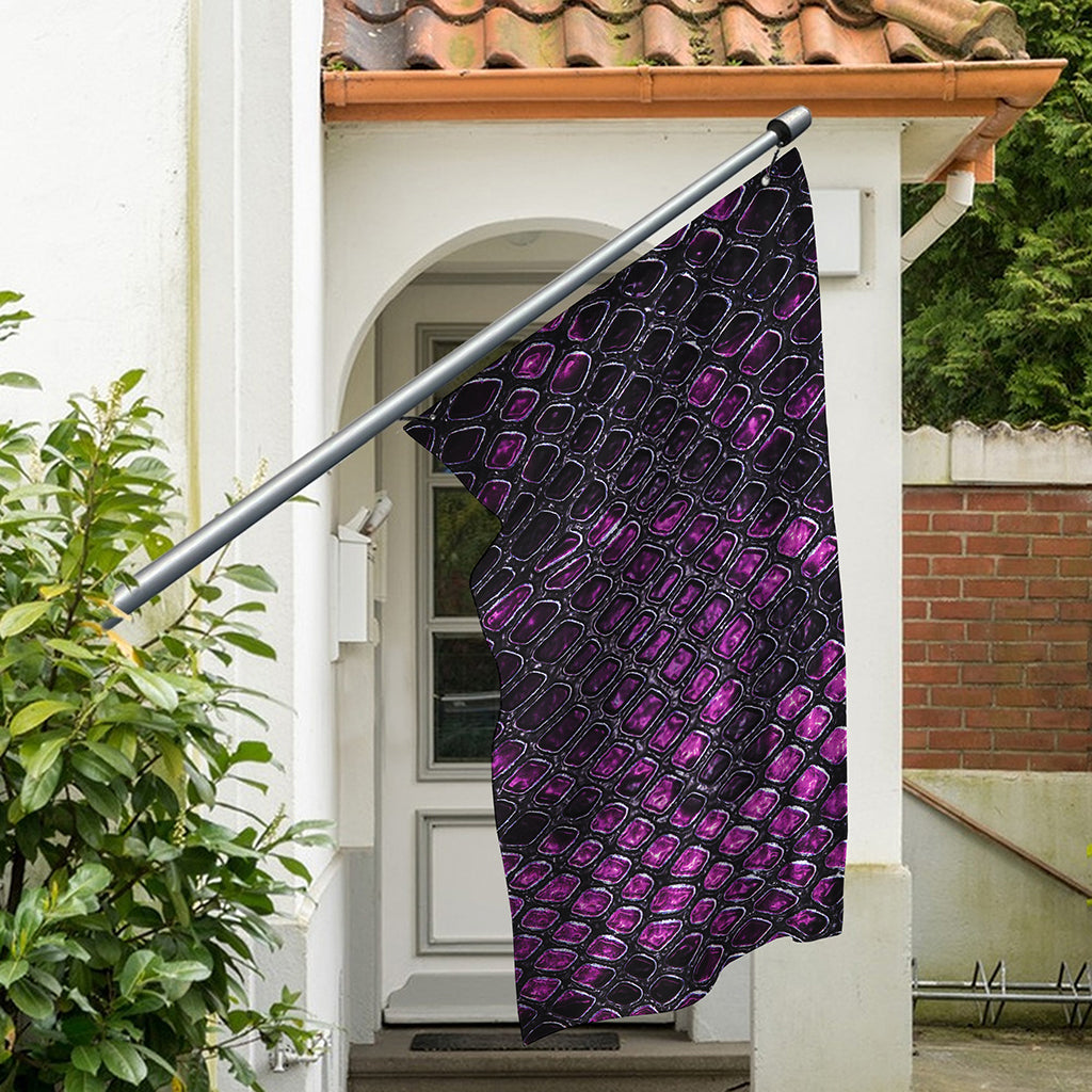 Purple Snakeskin Print Polyester Flag