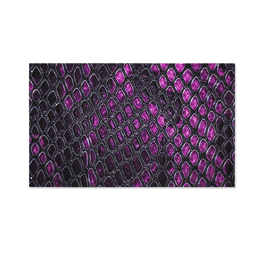 Purple Snakeskin Print Polyester Flag