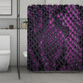 Purple Snakeskin Print Polyester Shower Curtain