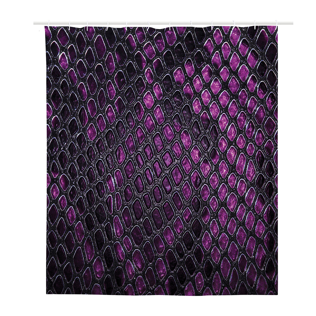 Purple Snakeskin Print Polyester Shower Curtain