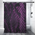 Purple Snakeskin Print Premium Shower Curtain