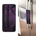 Purple Snakeskin Print Refrigerator Handle Covers