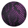 Purple Snakeskin Print Round Blanket