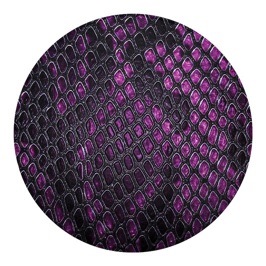 Purple Snakeskin Print Round Blanket