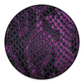 Purple Snakeskin Print Round Floor Mat