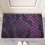 Purple Snakeskin Print Rubber Doormat