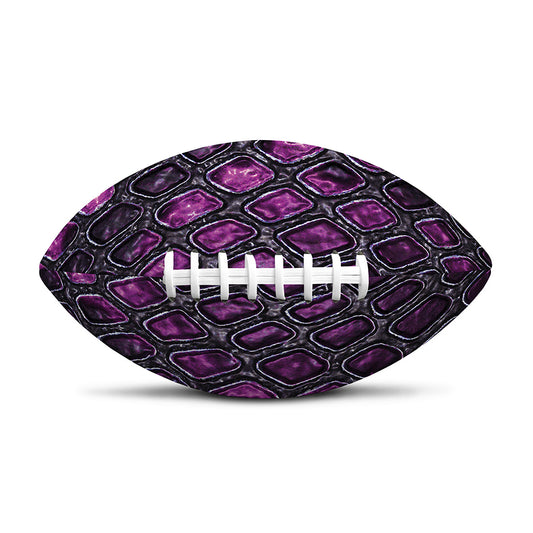 Purple Snakeskin Print Rugby Ball